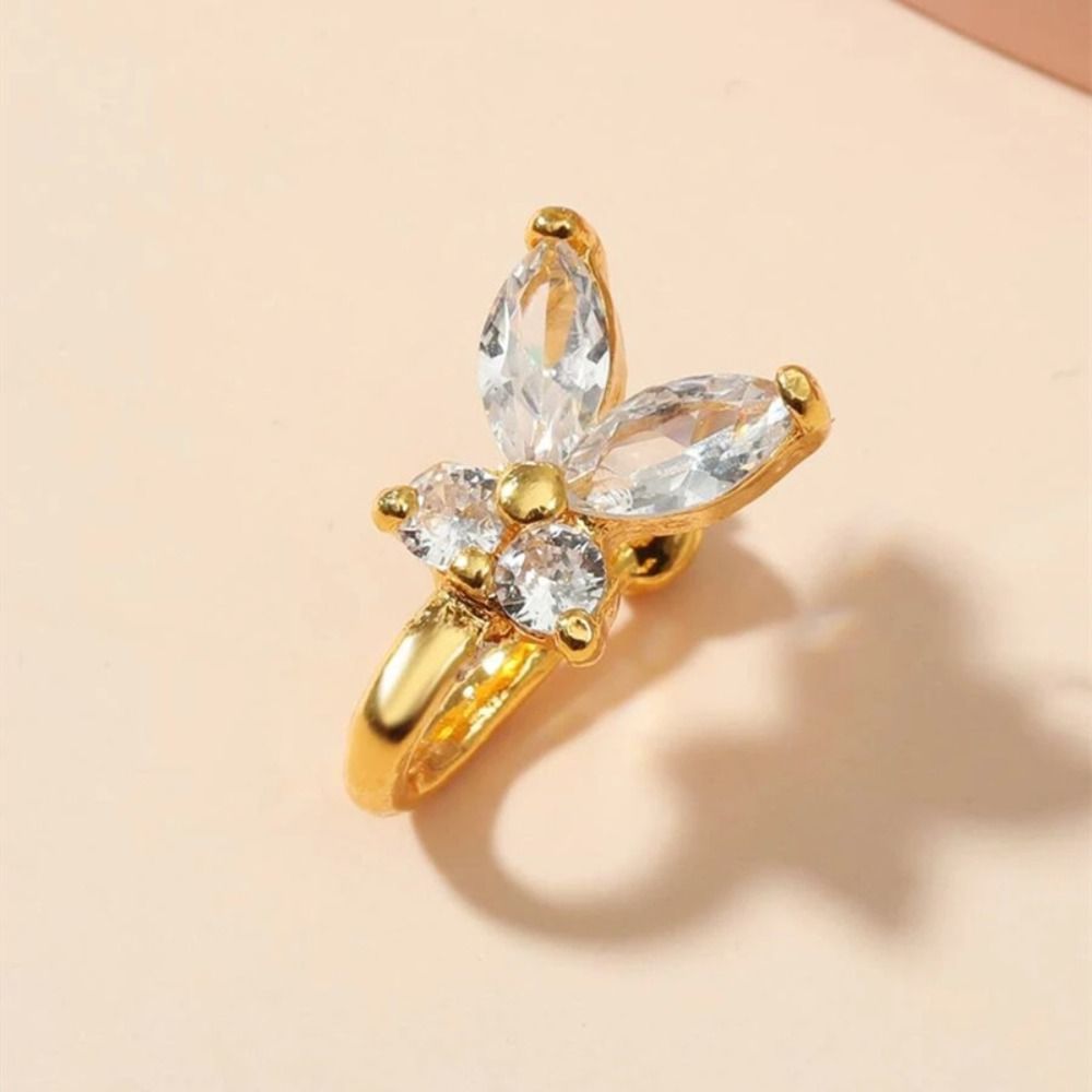 Body Jewelry Ear Piercing - Anillo de nariz de mariposa con