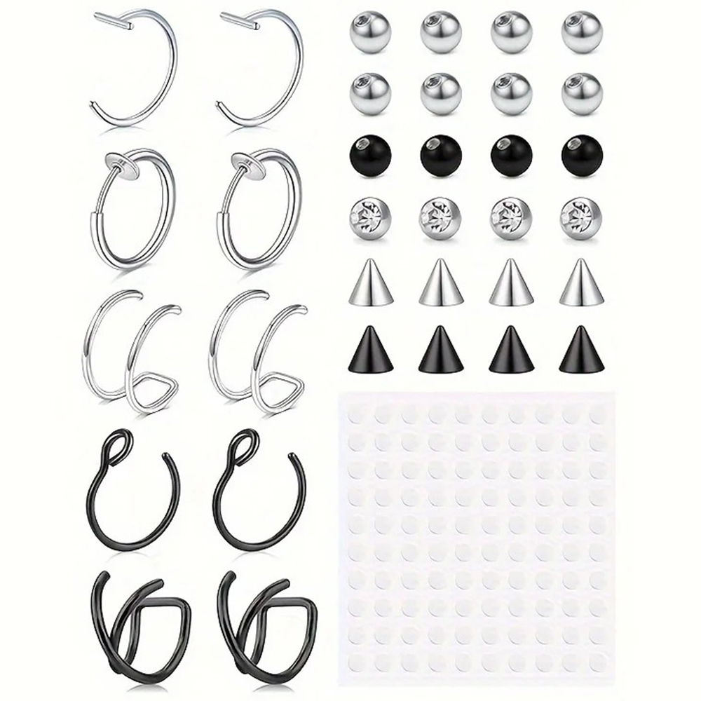 Body Jewelry Ear Piercing - Piercings falsos, aro de labio falso,