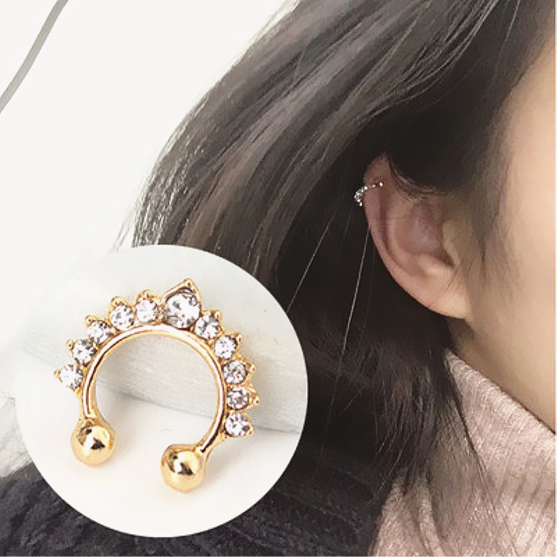 Body Jewelry Ear Piercing - Clip de nariz en forma de