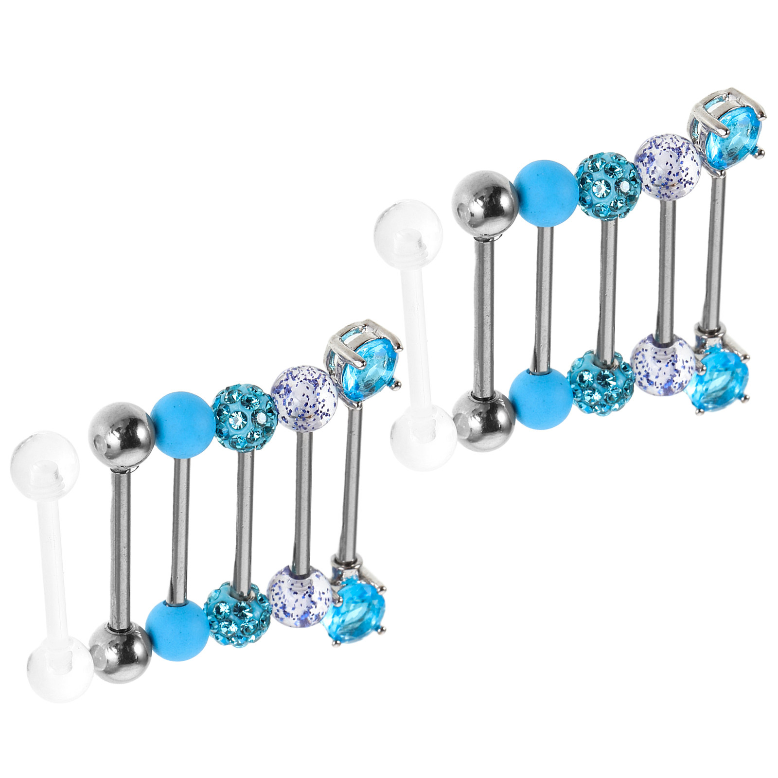 Body Jewelry For Sensitive Skin - 12 Piezas de Anillos de Lengua