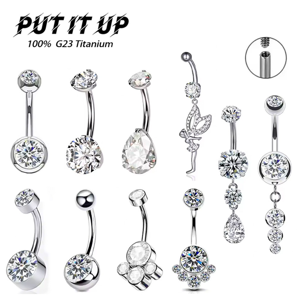 Body Jewelry For Sensitive Skin - Piercing para Ombligo de Titanio ASTM