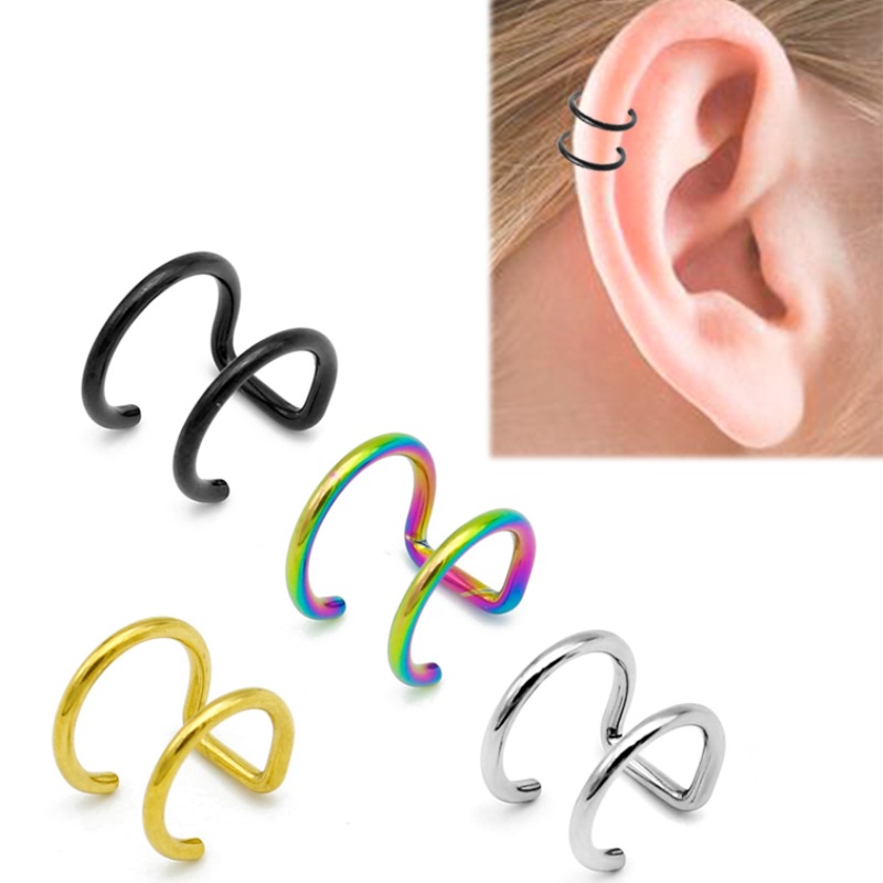 Body Jewelry Ear Piercing - 2 Piezas de Pendientes de Clip