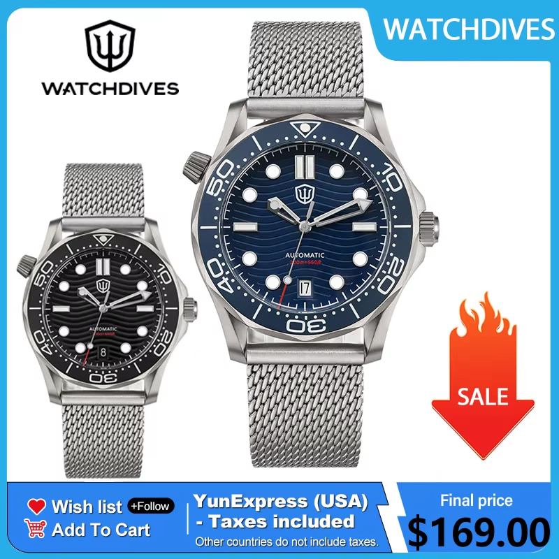 Body Jewelry Titanium - Reloj de buceo Watchdives WD007 de