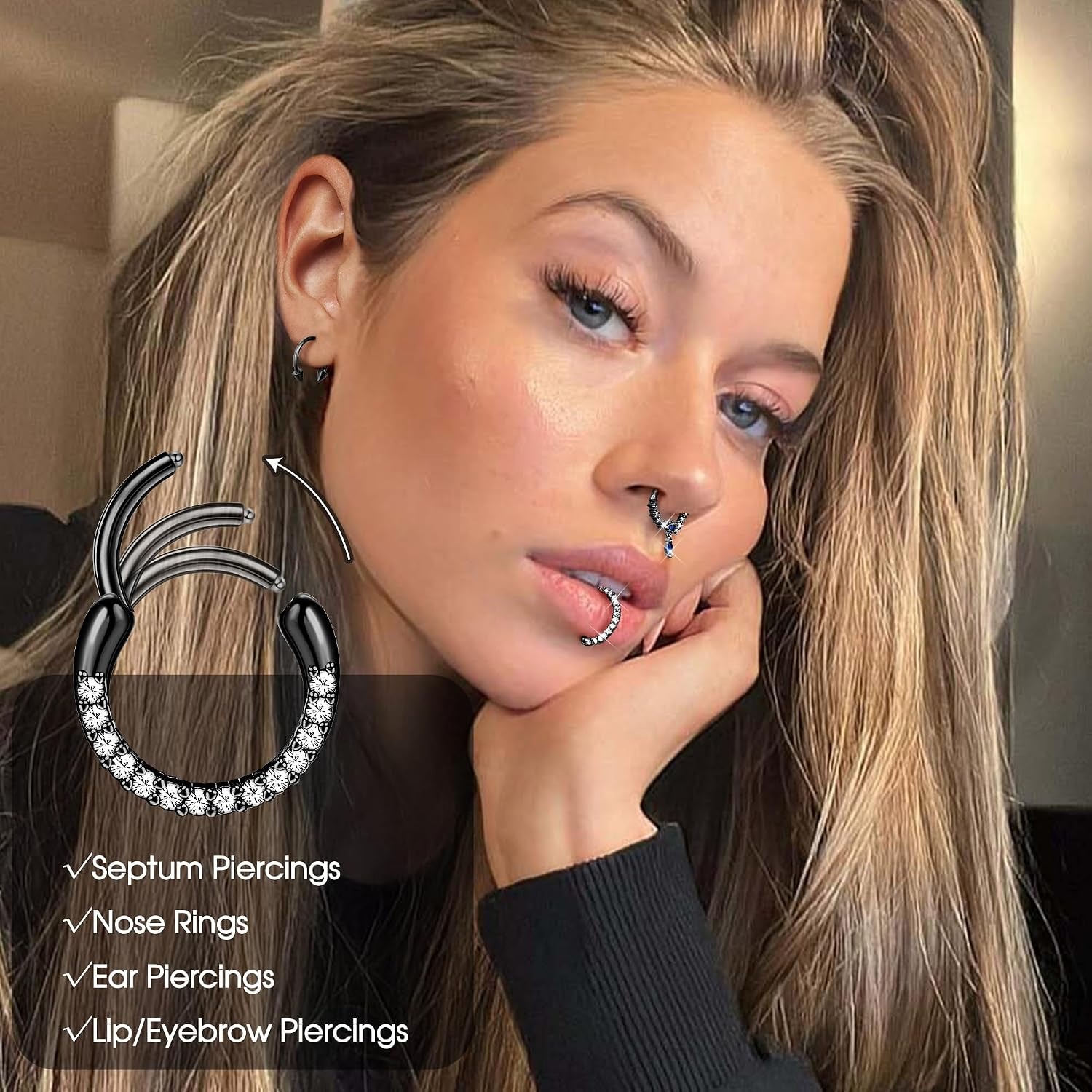 Anillos de Septum FASACCO, Joy - Body Jewelry For Sensitive Skin reseña y precio