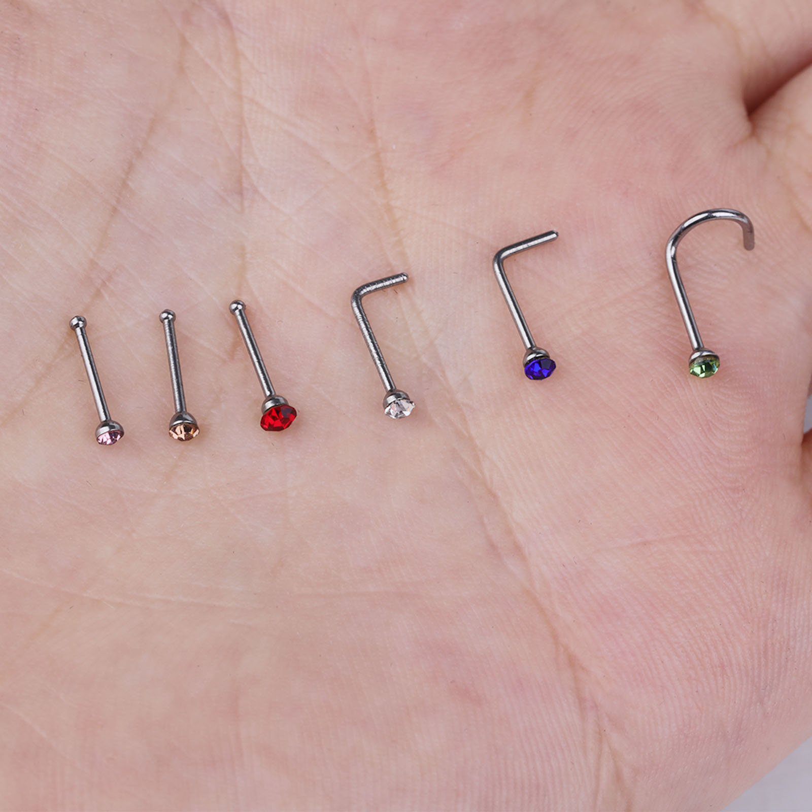 Pendientes de nariz hipoalergé - Body Jewelry For Sensitive Skin reseña y precio