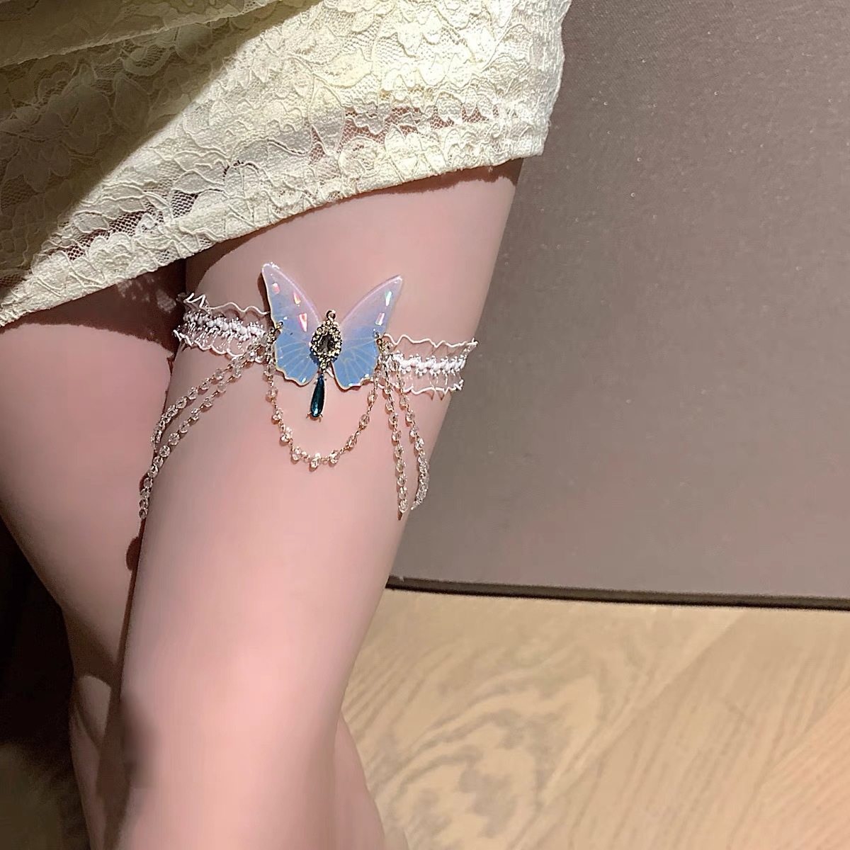Cadena de pierna de encaje elá - Body Jewelry Usa reseña y precio
