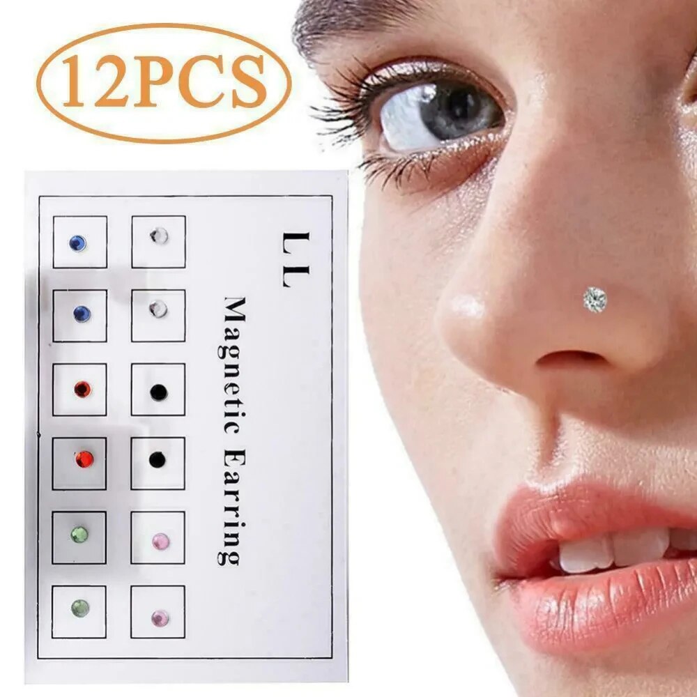 12 uds/tarjeta tramposo falso  - Body Jewelry Ear Piercing reseña y precio