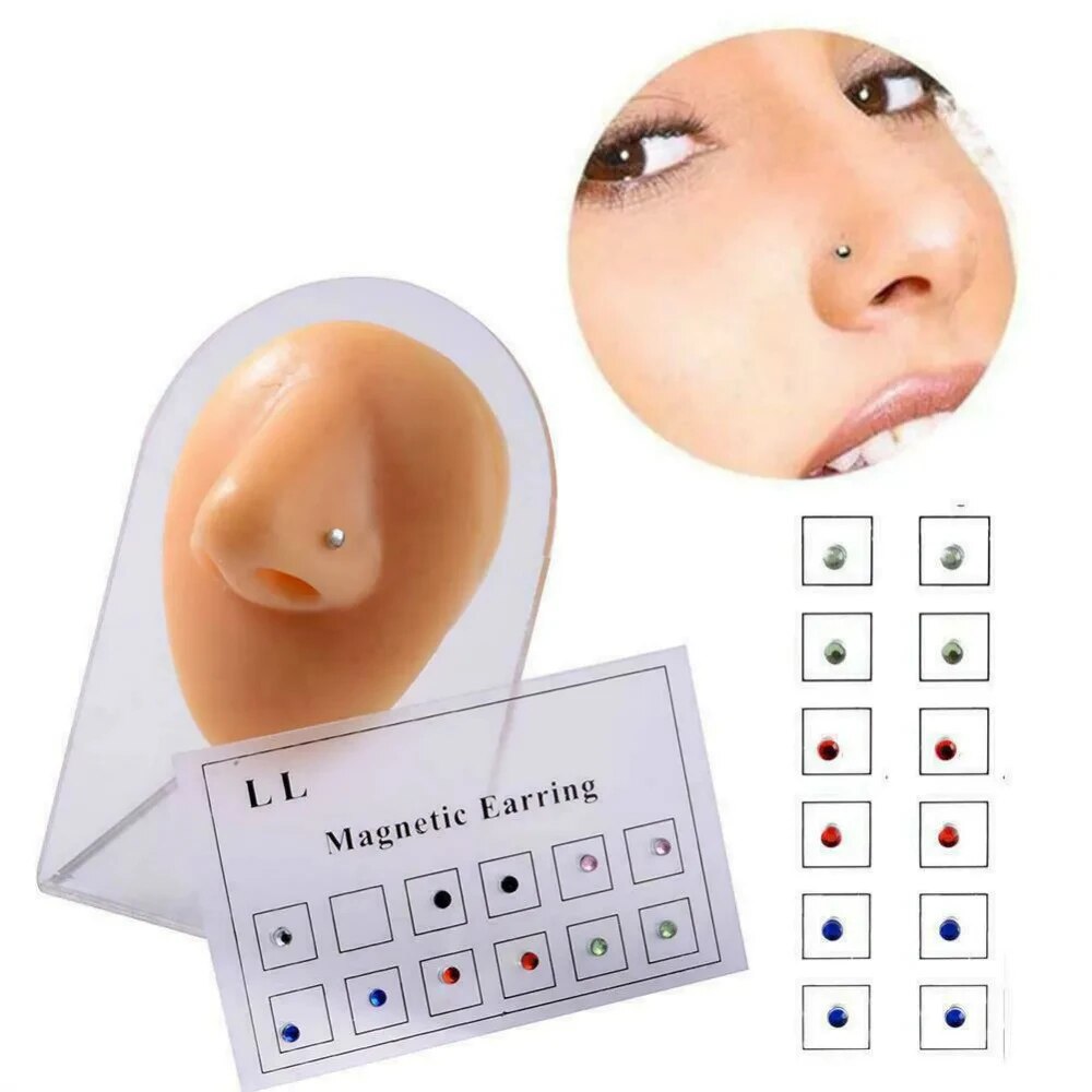 12 uds/tarjeta tramposo falso  - Body Jewelry Ear Piercing reseña y precio