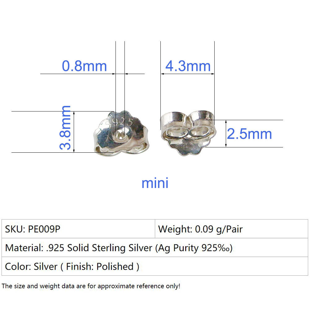Pendientes de plata de ley 3,8 - Body Jewelry Top reseña y precio