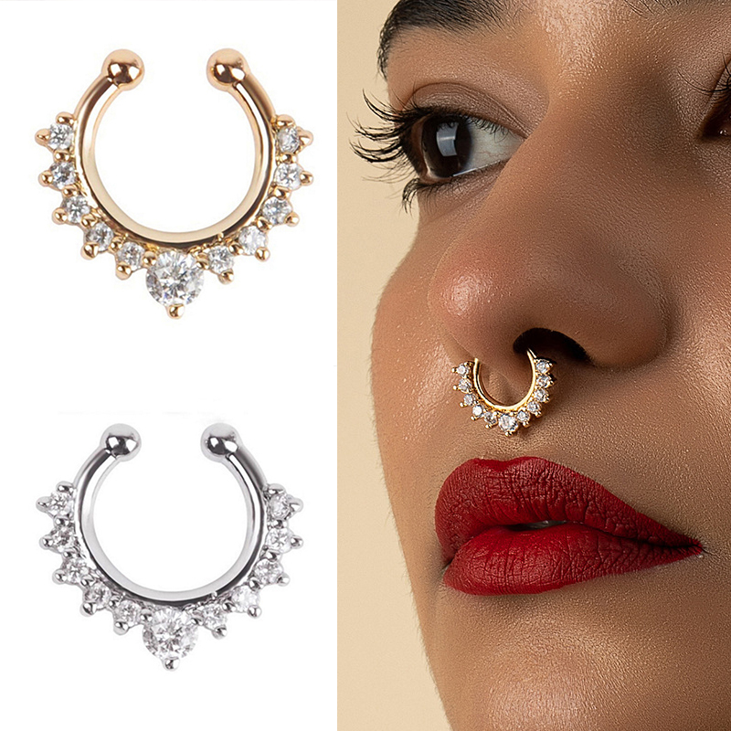 Clip de nariz en forma de U pa - Body Jewelry Ear Piercing reseña y precio