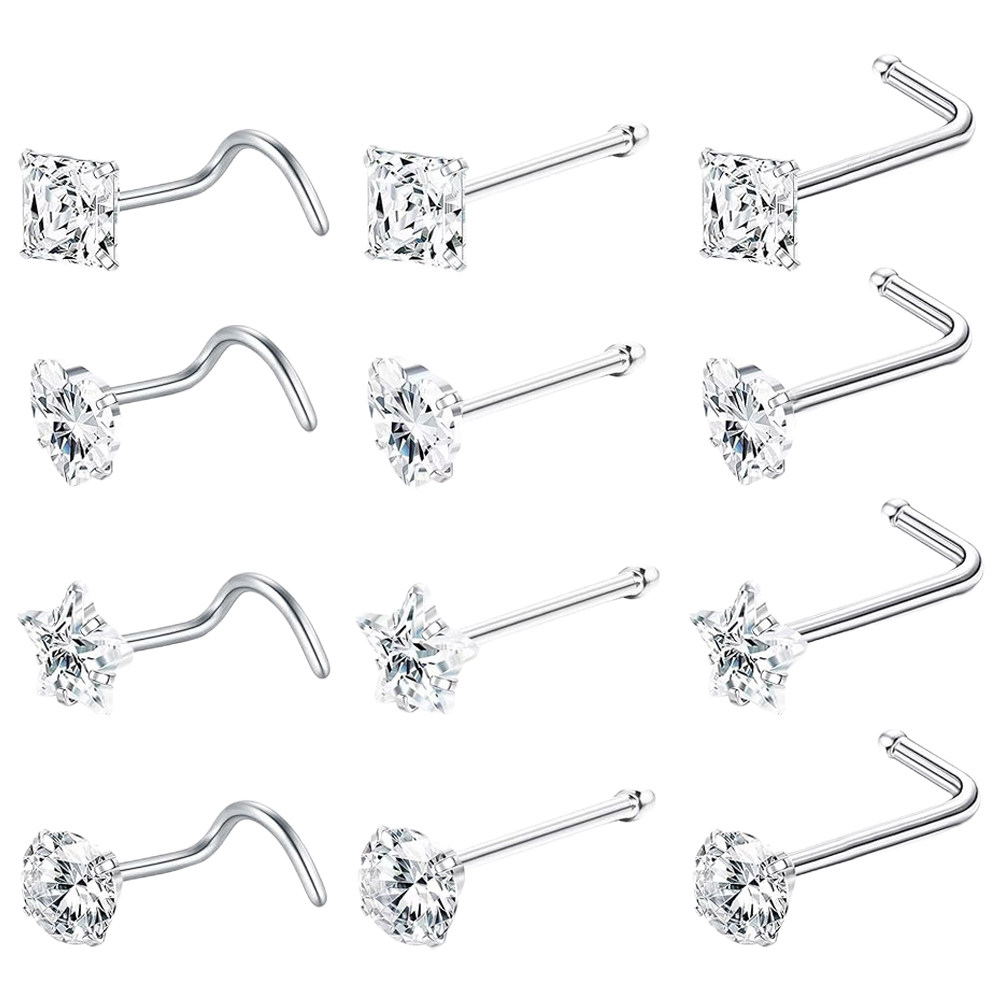 12 Piezas de Piercings para la - Body Jewelry For Sensitive Skin reseña y precio
