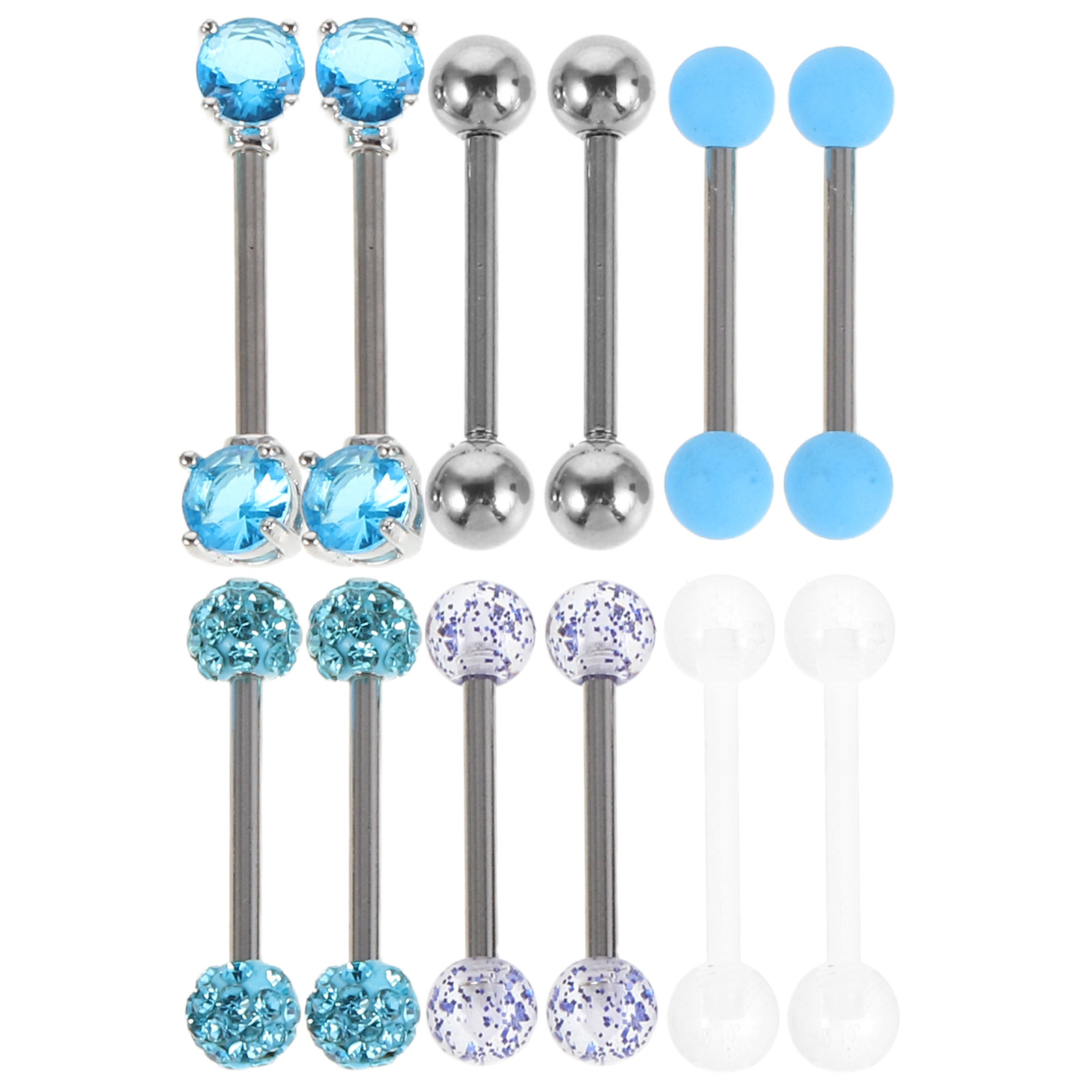 12 Piezas de Anillos de Lengua - Body Jewelry For Sensitive Skin reseña y precio
