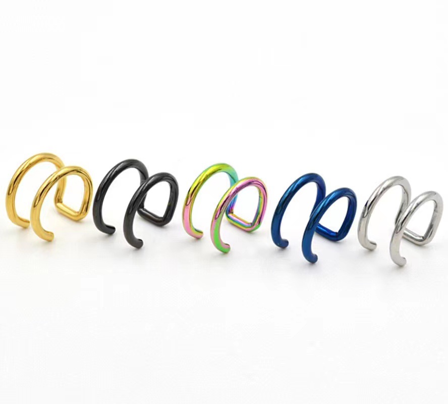 2 Piezas de Pendientes de Clip - Body Jewelry Ear Piercing reseña y precio