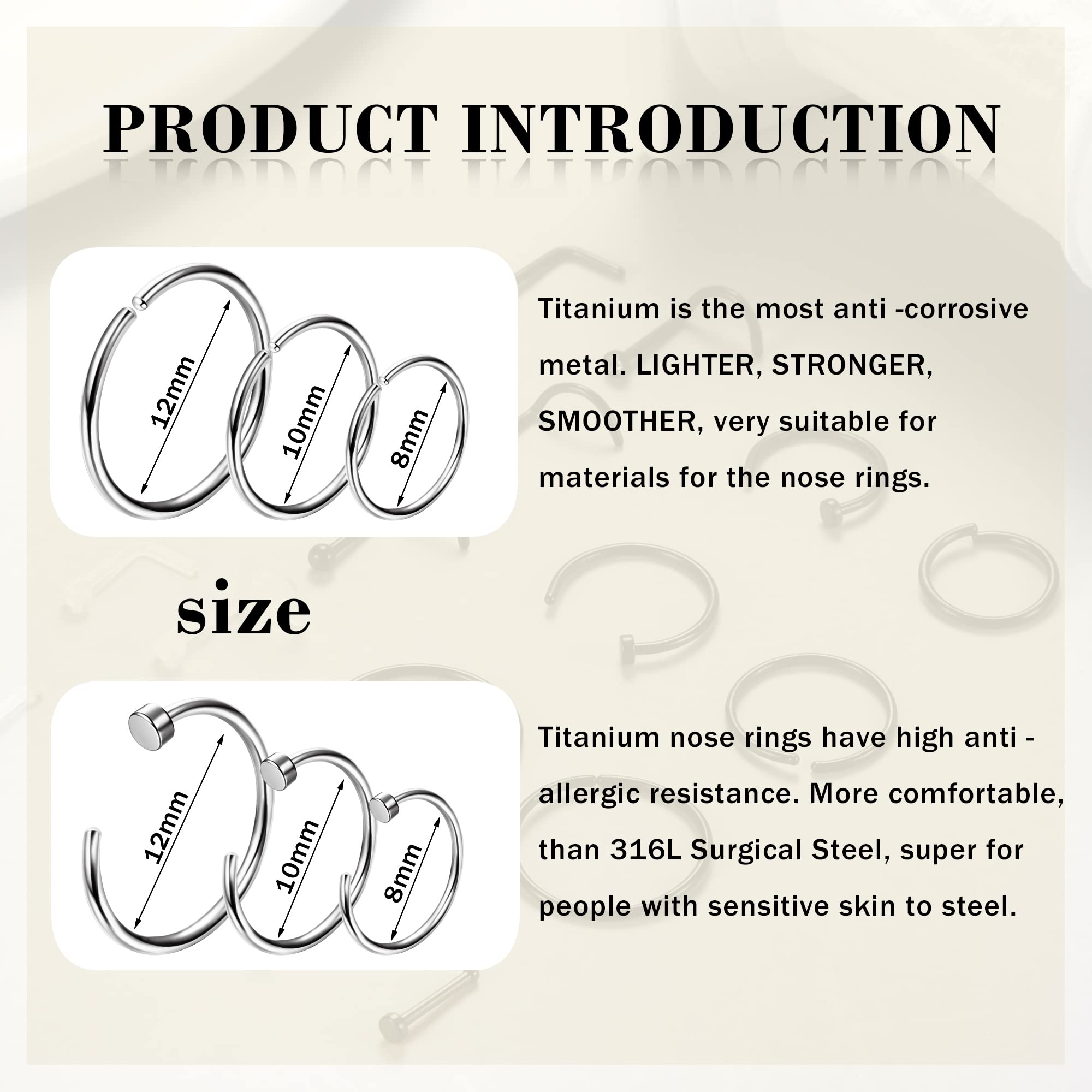 1 Uds. Anillo de nariz hipoale - Body Jewelry For Sensitive Skin reseña y precio