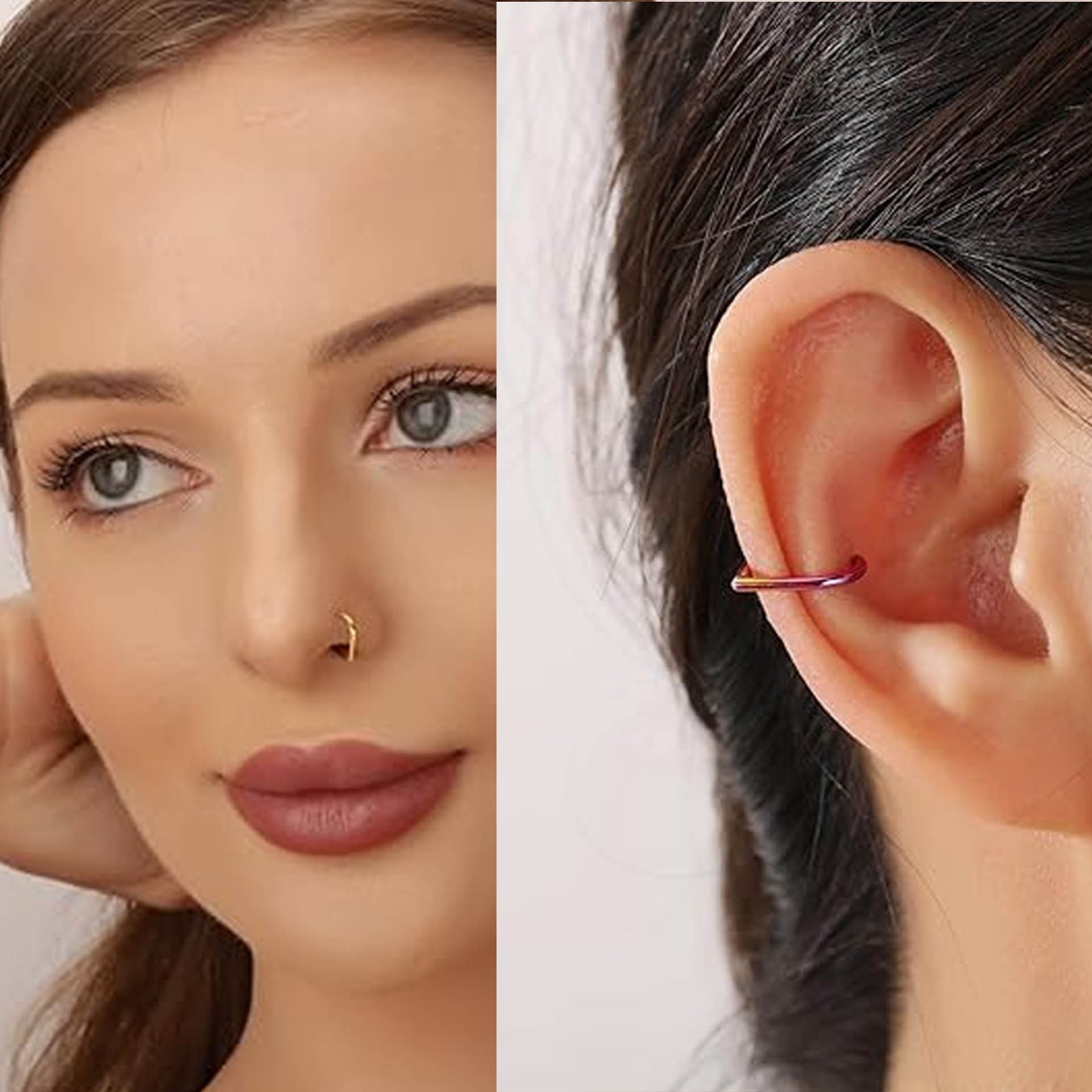 Juego de 5 Anillos de Nariz Fa - Body Jewelry Ear Piercing reseña y precio