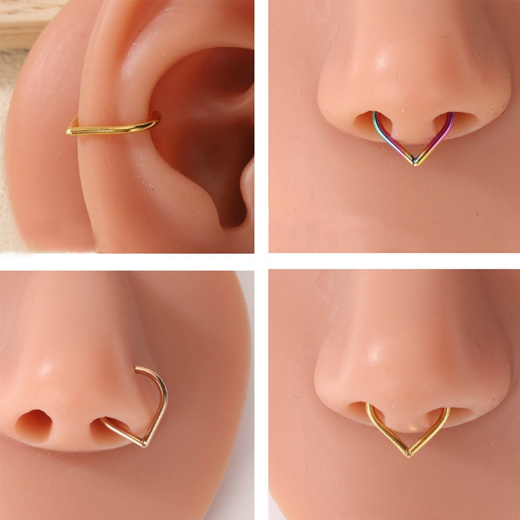Juego de 5 Anillos de Nariz Fa - Body Jewelry Ear Piercing reseña y precio