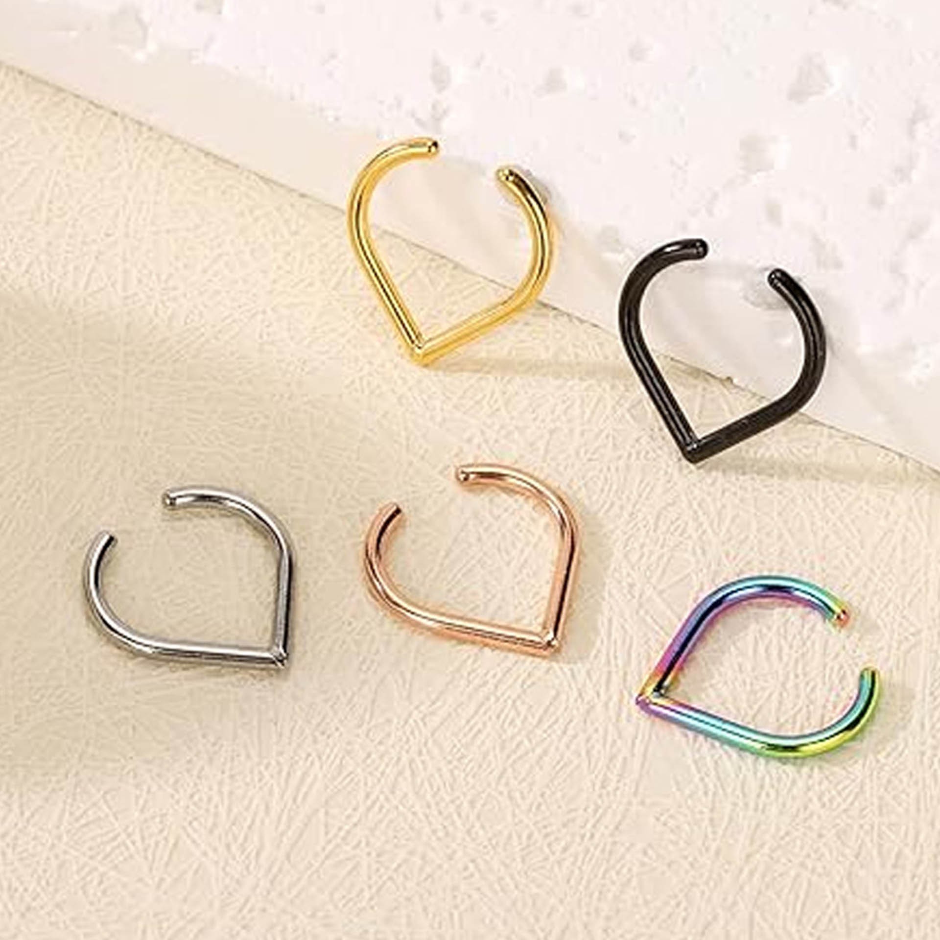 Juego de 5 Anillos de Nariz Fa - Body Jewelry Ear Piercing reseña y precio