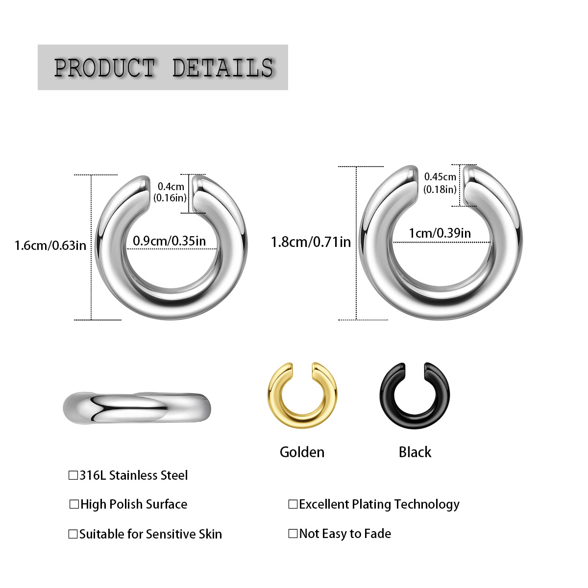 Anillo de nariz sin perforació - Body Jewelry Ear Piercing reseña y precio