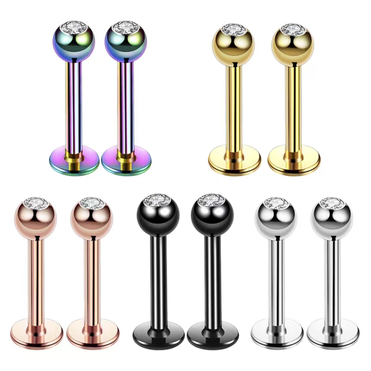 Pendiente de acero quirúrgico  - Body Jewelry Ear Piercing reseña y precio