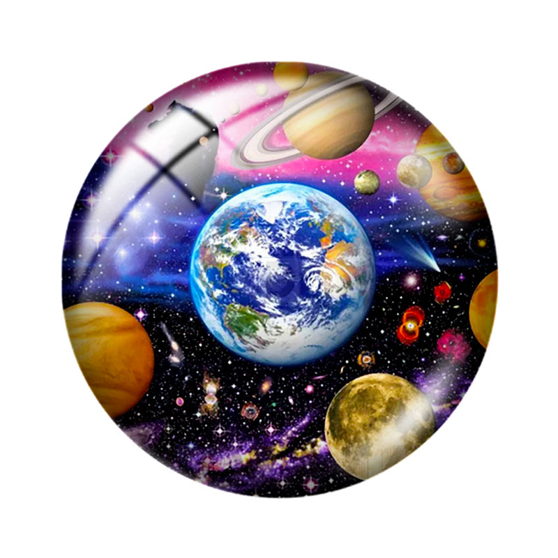Space Planet-pulsera cabujón d - Body Jewelry Top reseña y precio