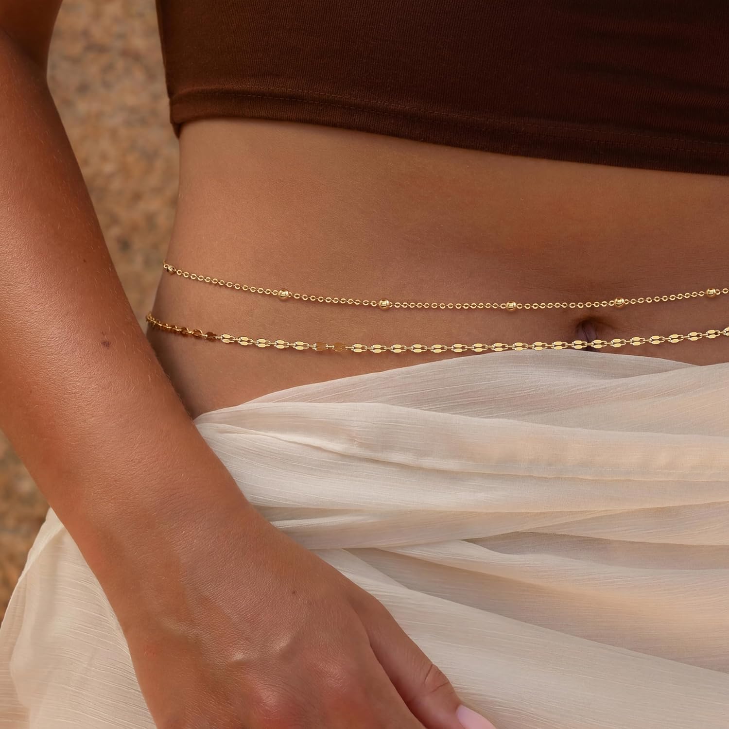 Cadena de cintura chapada en o - Body Jewelry By The Chain Gang reseña y precio
